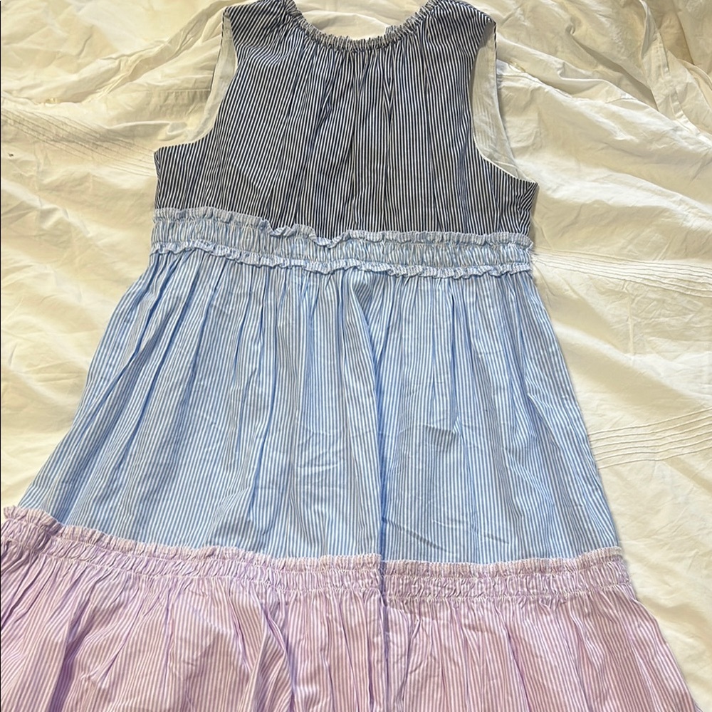 Il Gufo Striped Blue and Purple Kids Dress